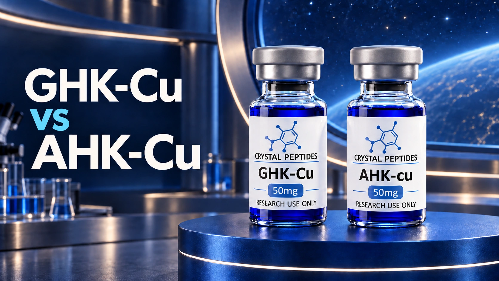 GHK-Cu en AHK-Cu: wat verandert er als één aminozuur verandert?
